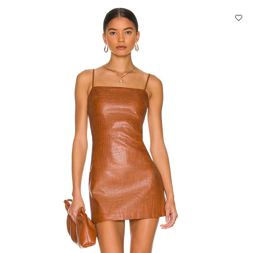 Bardoot Mini Croc Leather Dress